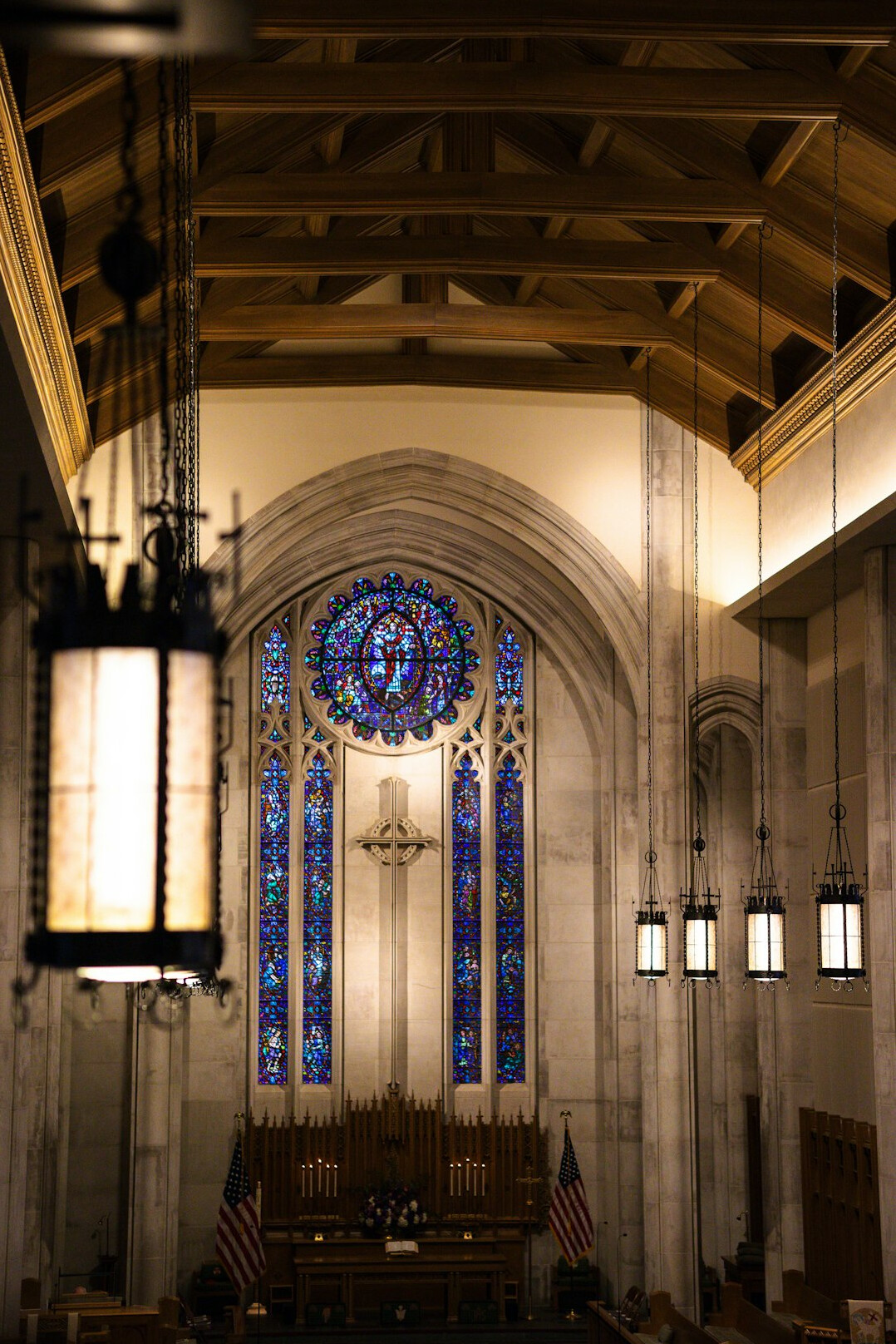 cathedral interior stained glass